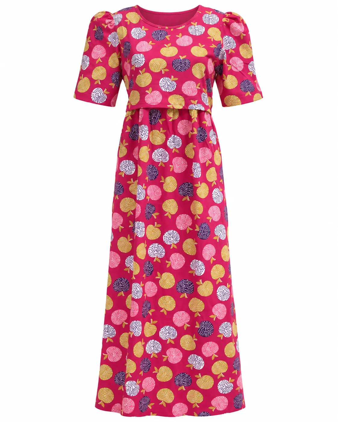 Apple Puff sleeves Zipless Feeding Loungewear – Full Length 52 Inches