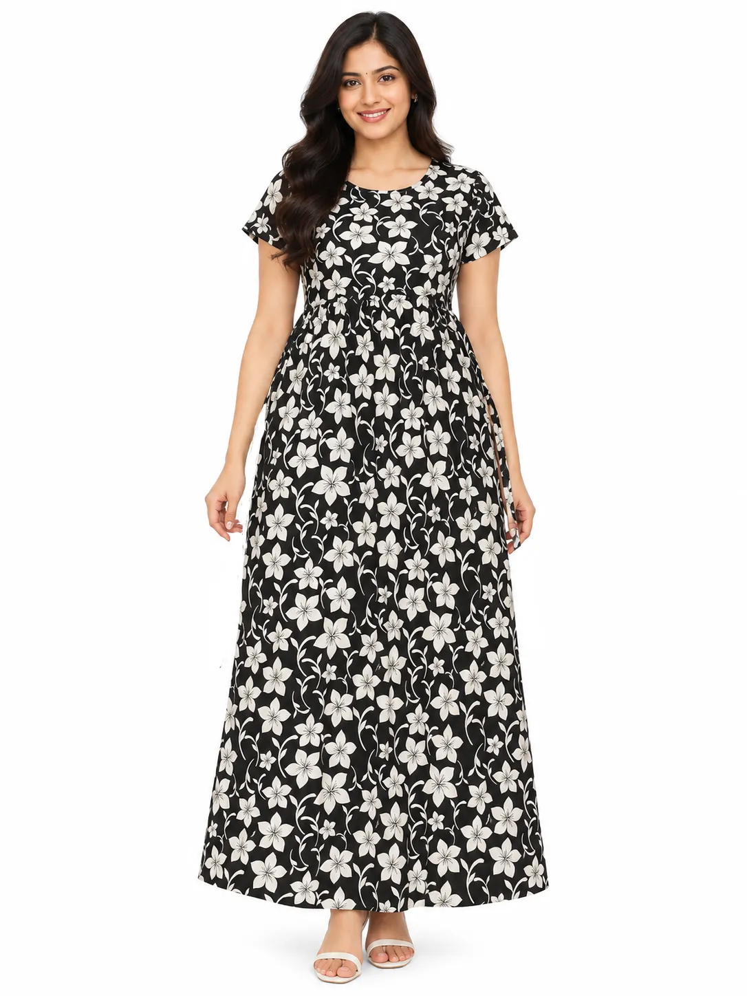 Black floral Non Feeding Loungewear (Full Length)