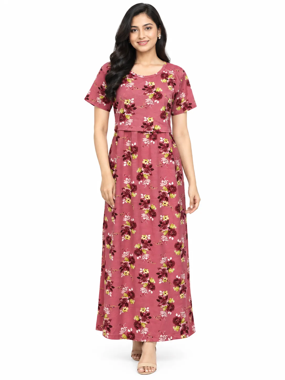 Blossom Zipless Feeding Loungewear – Full Length 51 Inches