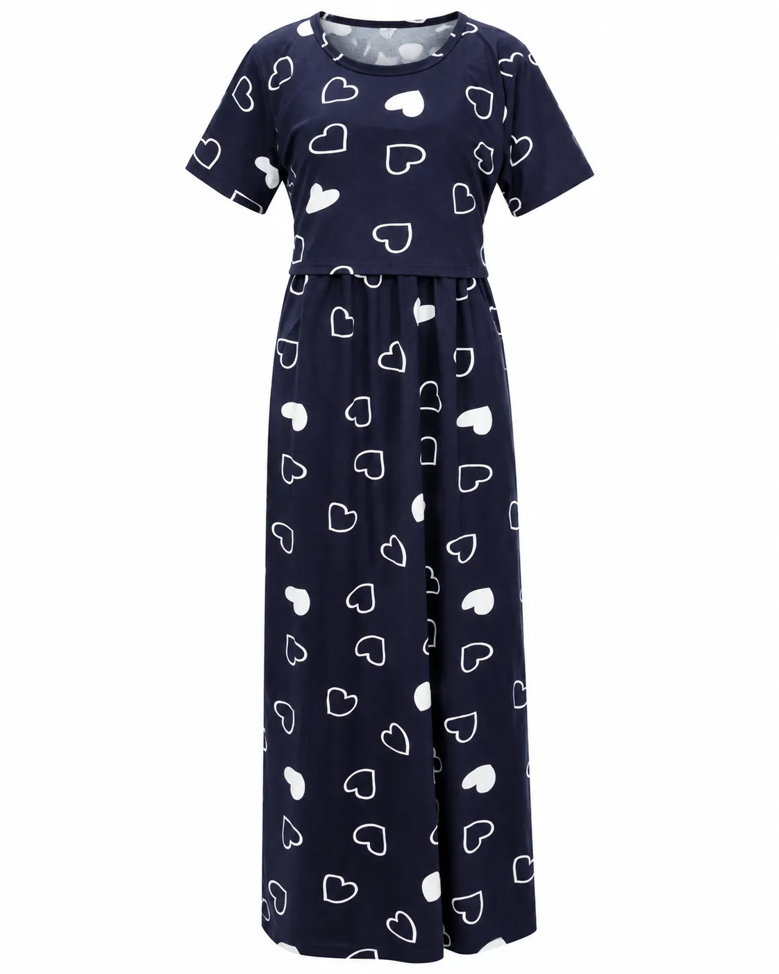 Blue Serenity Zipless Feeding Loungewear – Full Length 51 Inches