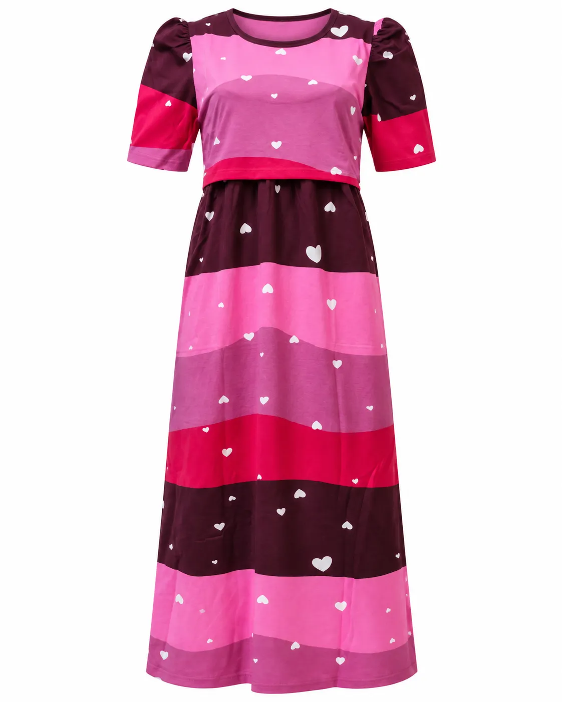 Cake Puff Sleeves Zipless Feeding Loungewear – Full Length 52 Inches