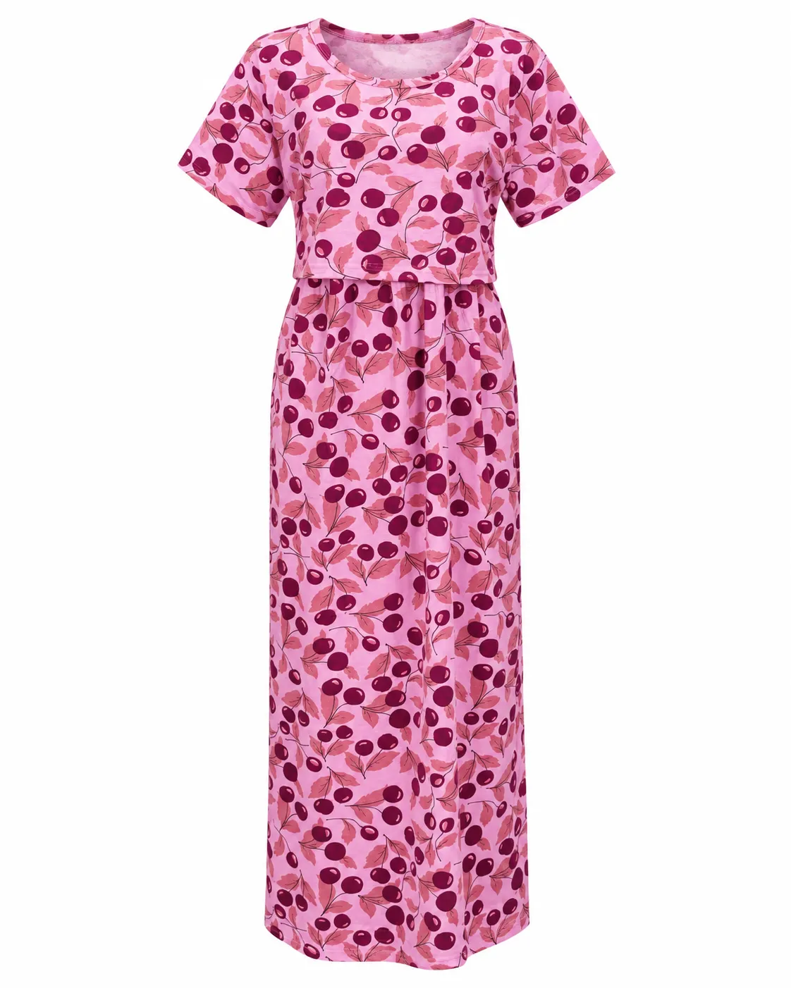 Cherry Zipless Feeding Loungewear – Full Length 51 Inches