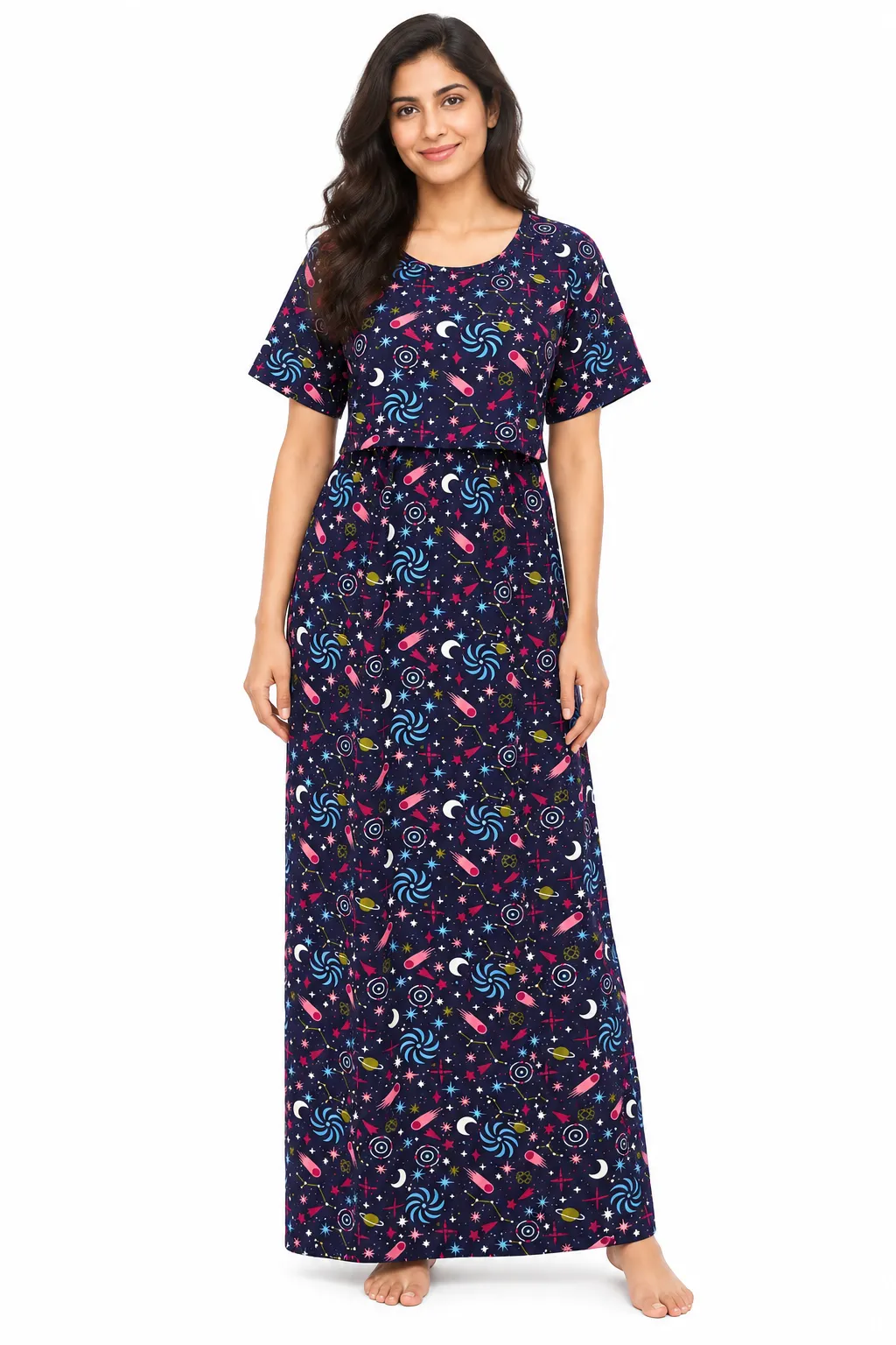 Galaxy Zipless Feeding Loungewear – Full Length 51 Inches