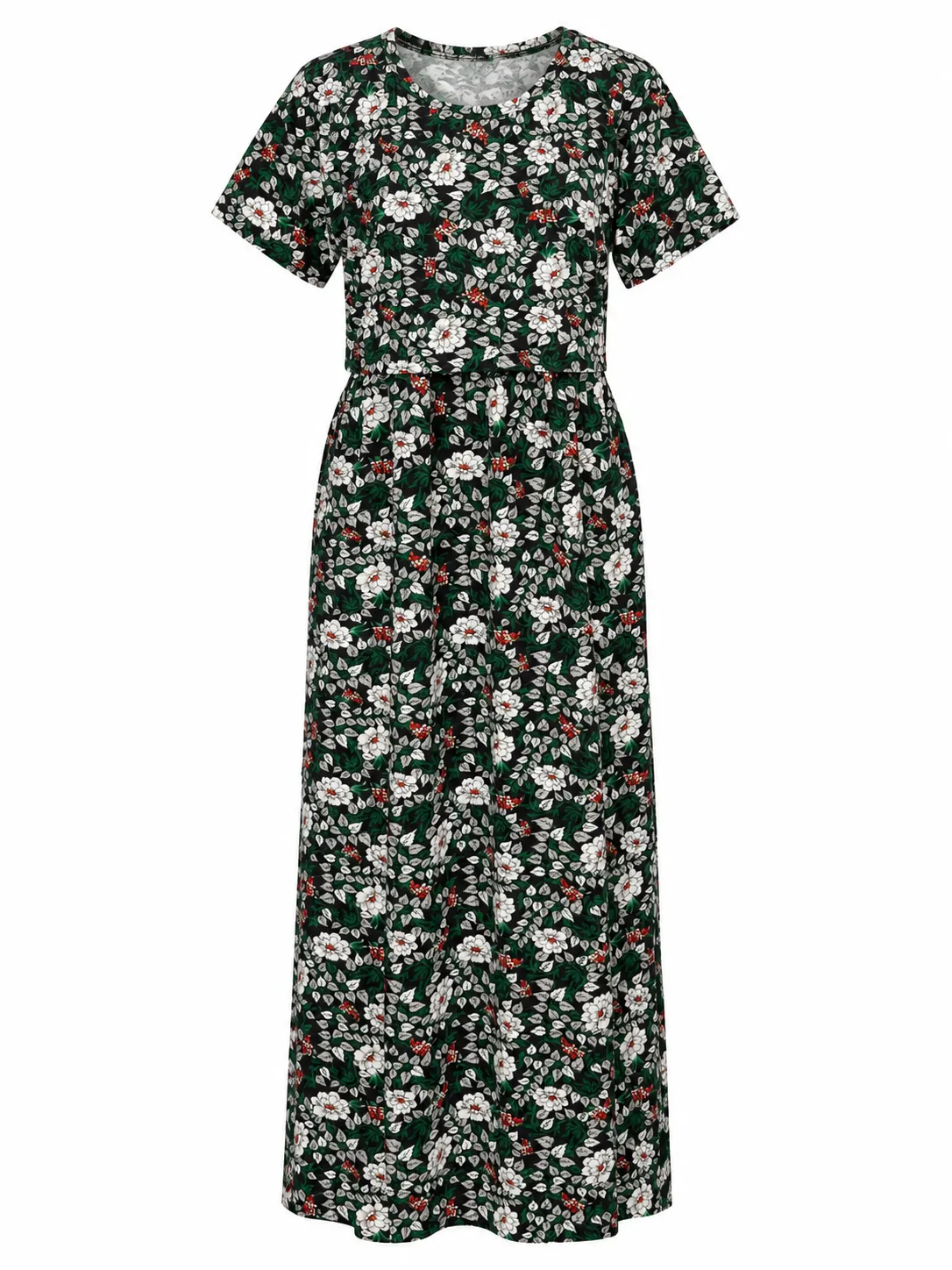 Green Garden Zipless Feeding Loungewear – Full Length 51 Inches
