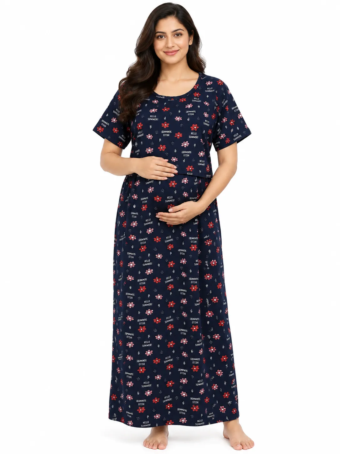 Hello Summer Zipless Feeding Loungewear – Full Length 51 Inches