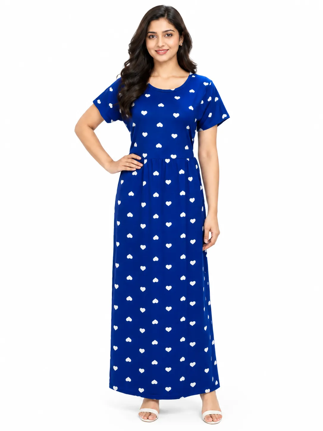 Indigo blue hearts Non Feeding Loungewear (Full Length)