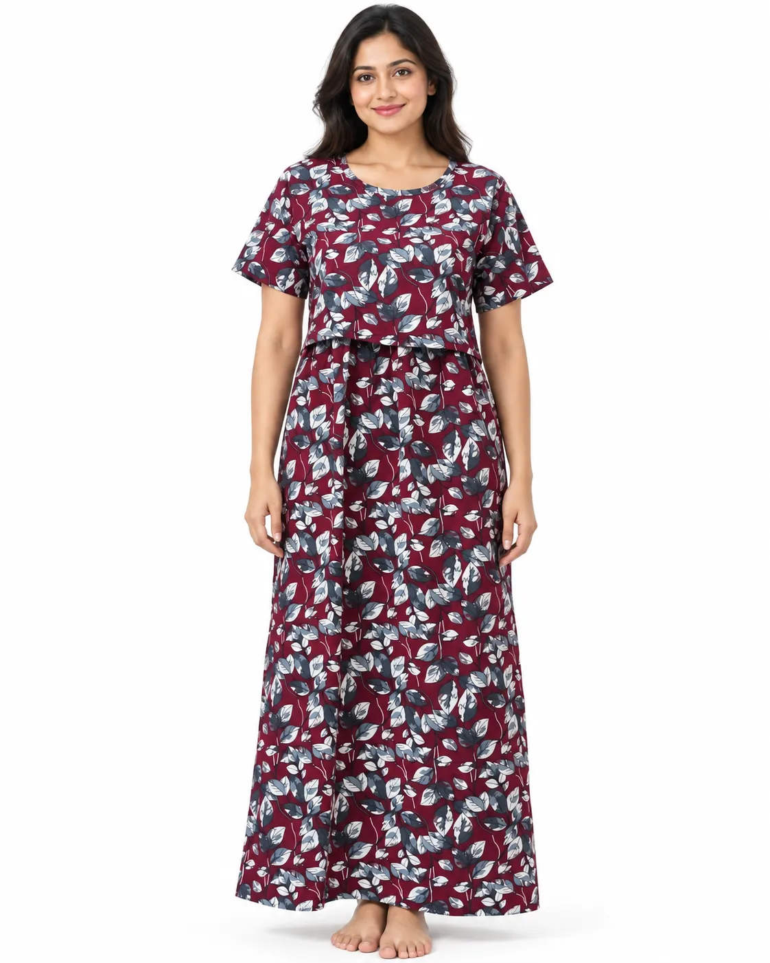 Leaflet Zipless Feeding Loungewear – Full Length 52 Inches