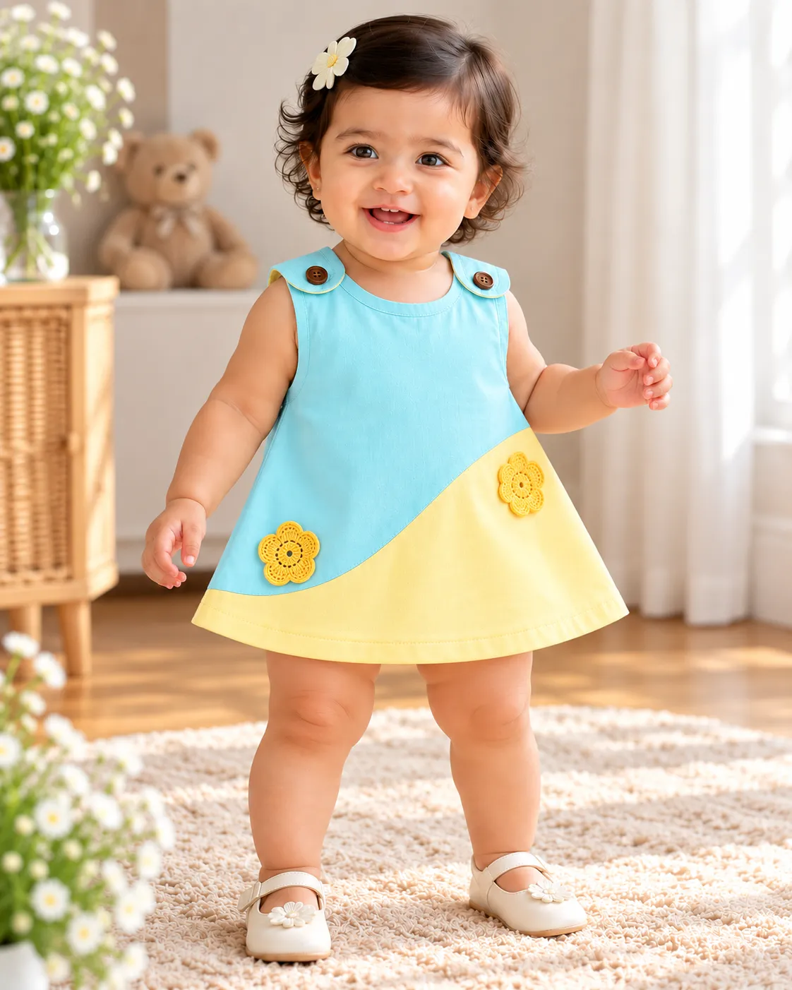 Meghana Cotton Cut & Sew Frock with Bloomer