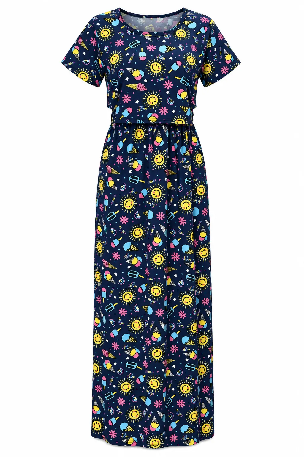 Midnight bloom Zipless feeding loungewear – Full Length 51 Inches