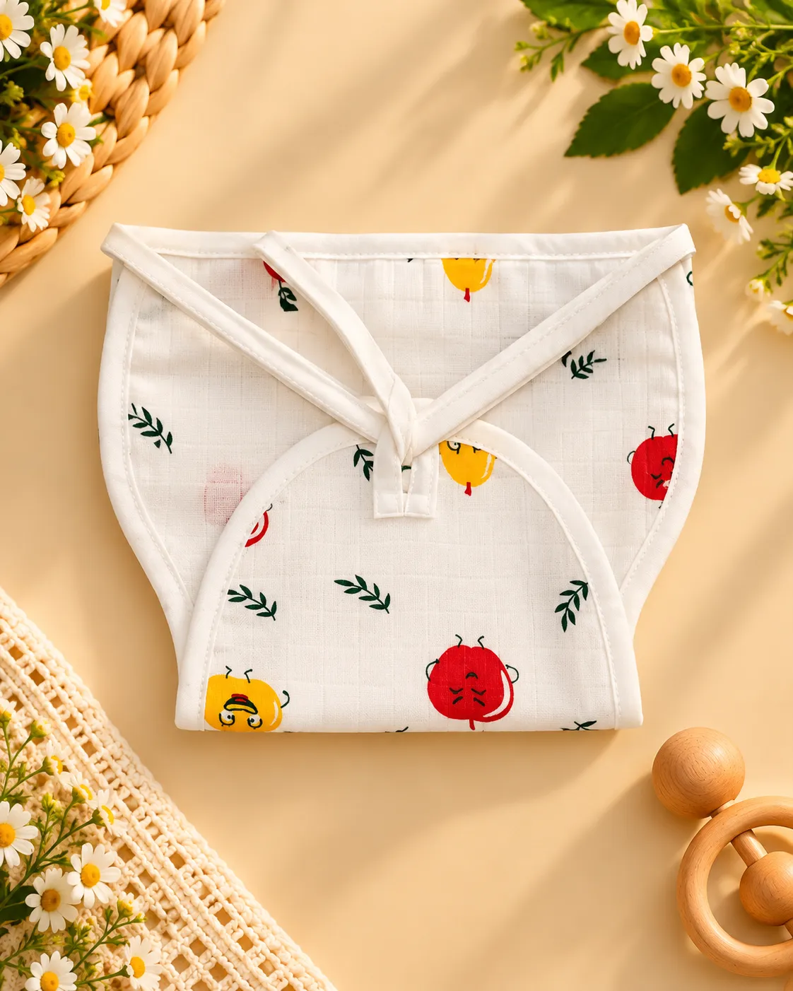 Muslin Cloth Nappy Soft, Breathable & Reusable for Newborns (Pack of 5 | Pack of 10)