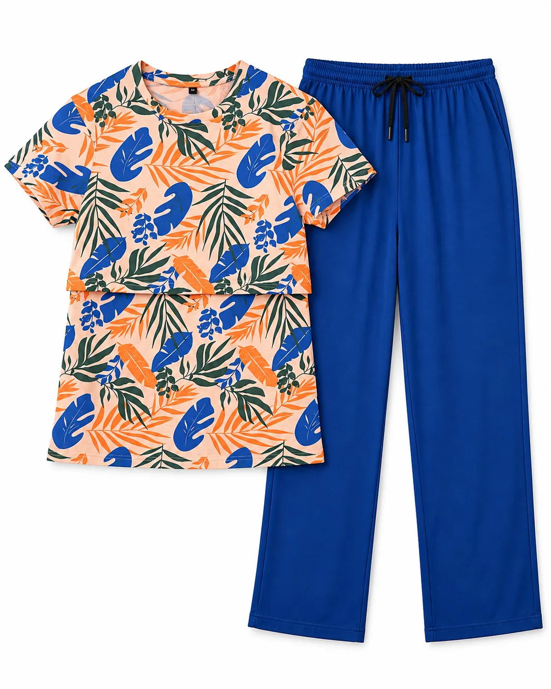 Orange Feeding T-Shirt with Palazzo Pant