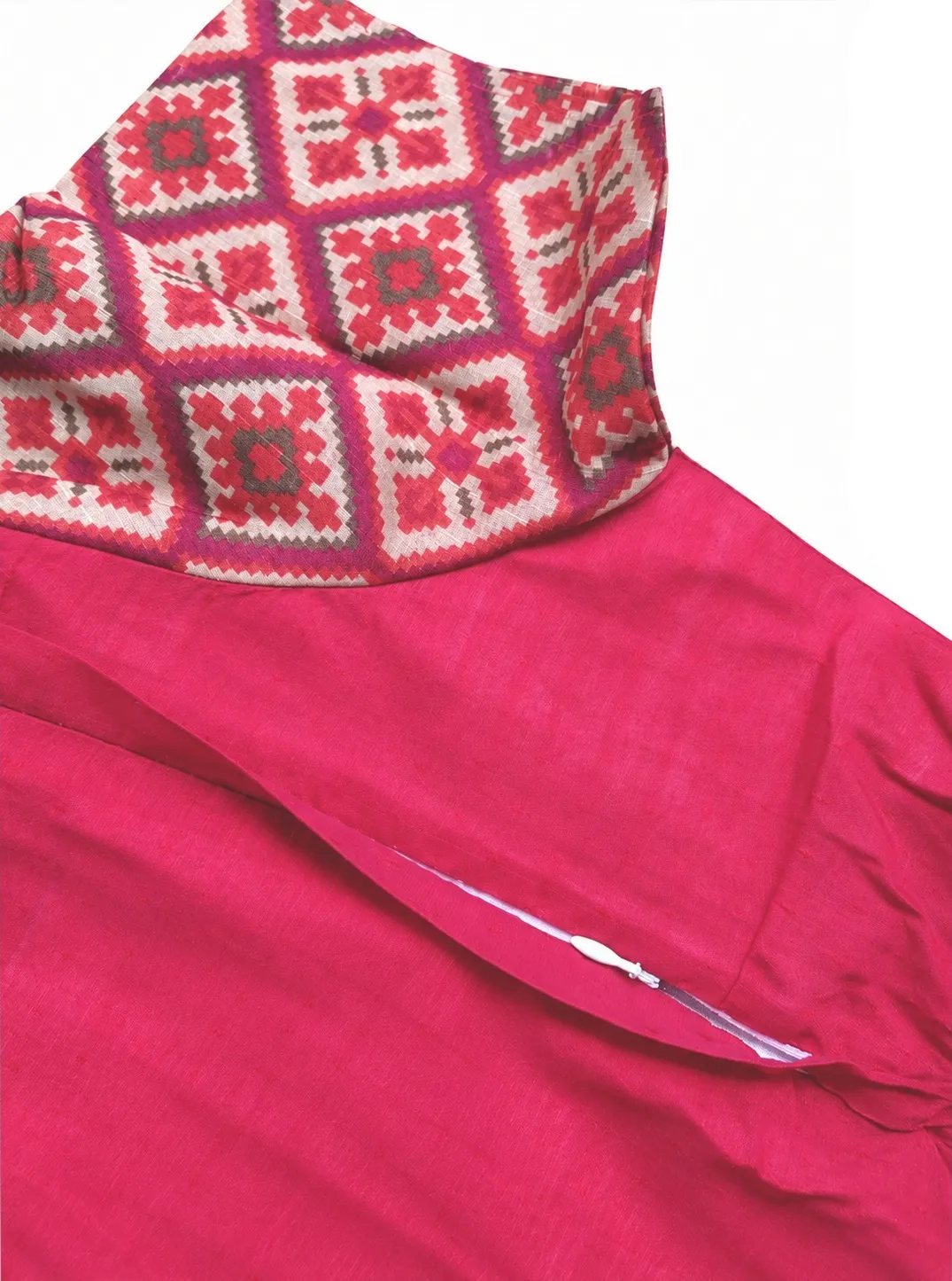 Soft silk - Double side zip Maternity Maxi / Gown - Festival Collection - Pink Patola