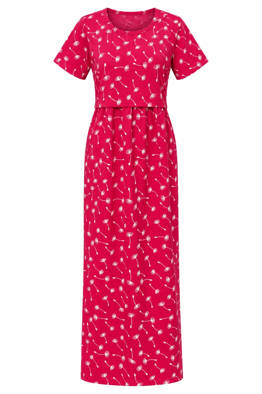 Pink Petal Zipless Feeding Loungewear – Full Length 51 Inches