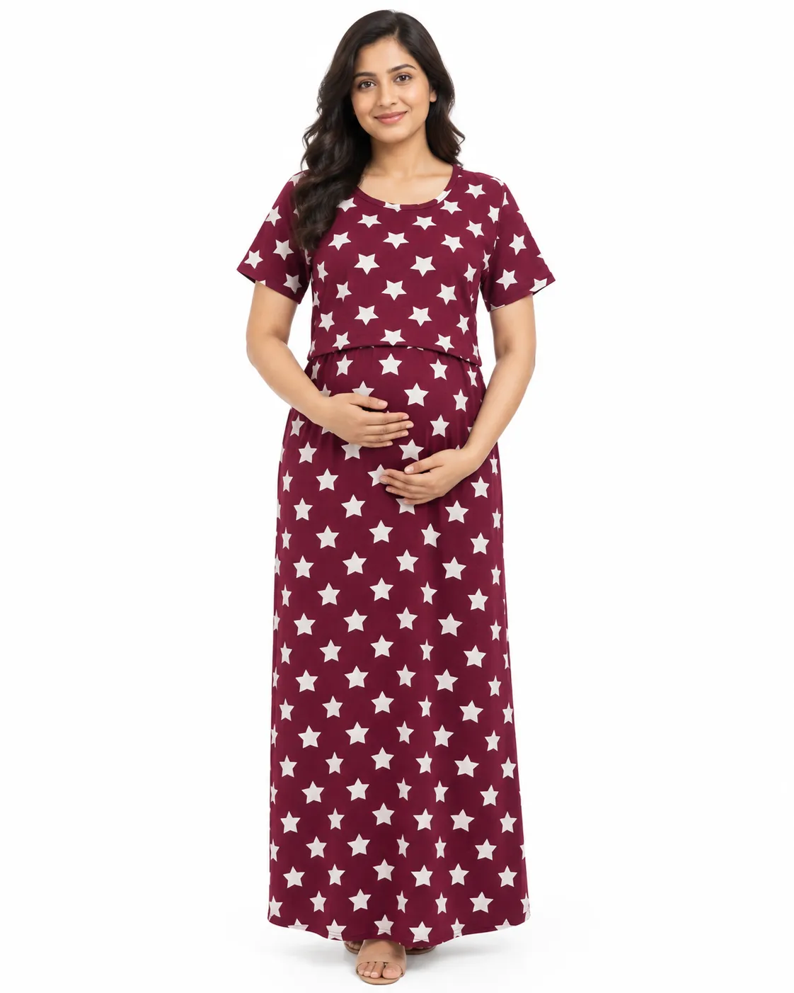 Purple Star Zipless Feeding Loungewear – Full Length 51 Inches