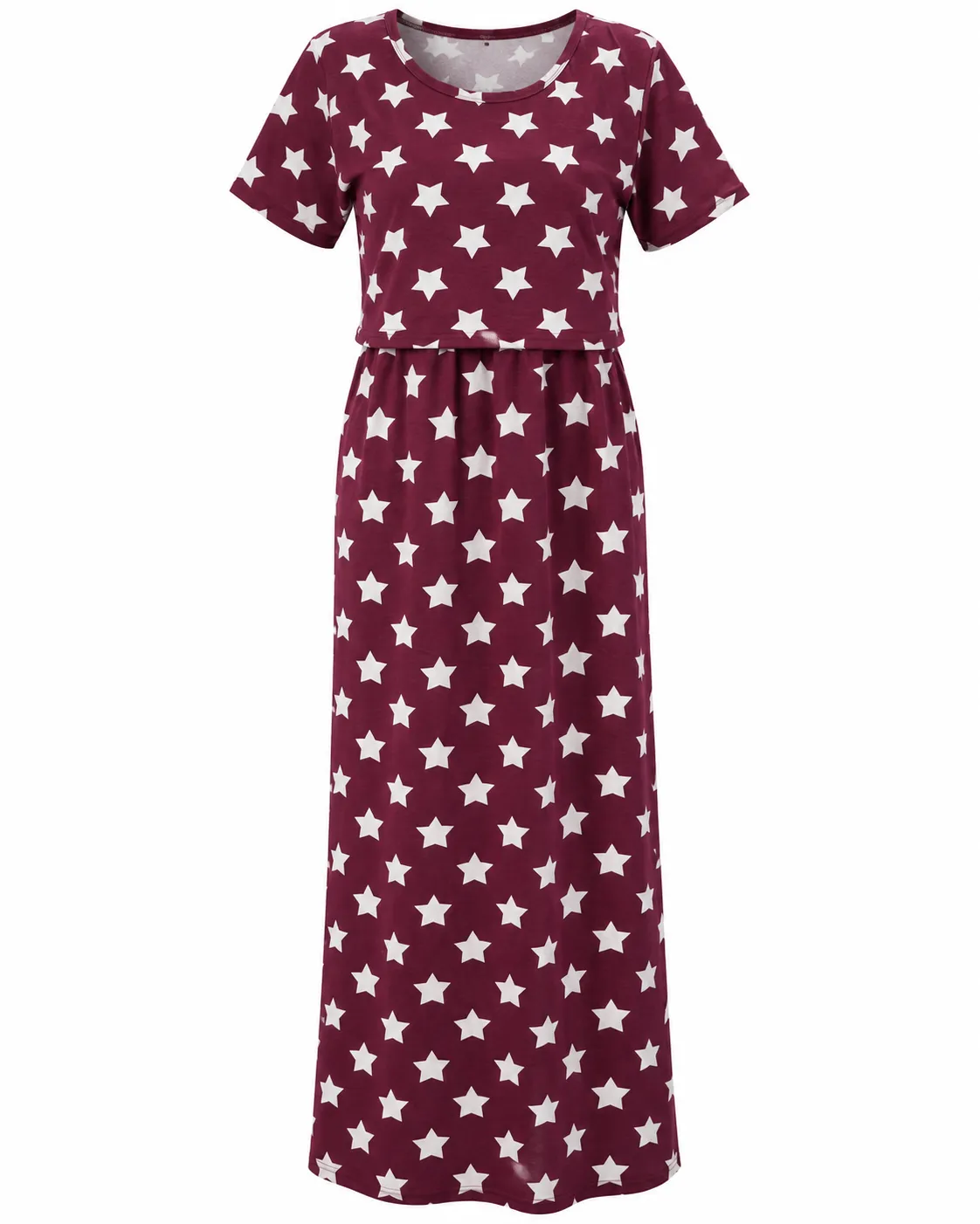 Purple Star Zipless Feeding Loungewear – Full Length 51 Inches