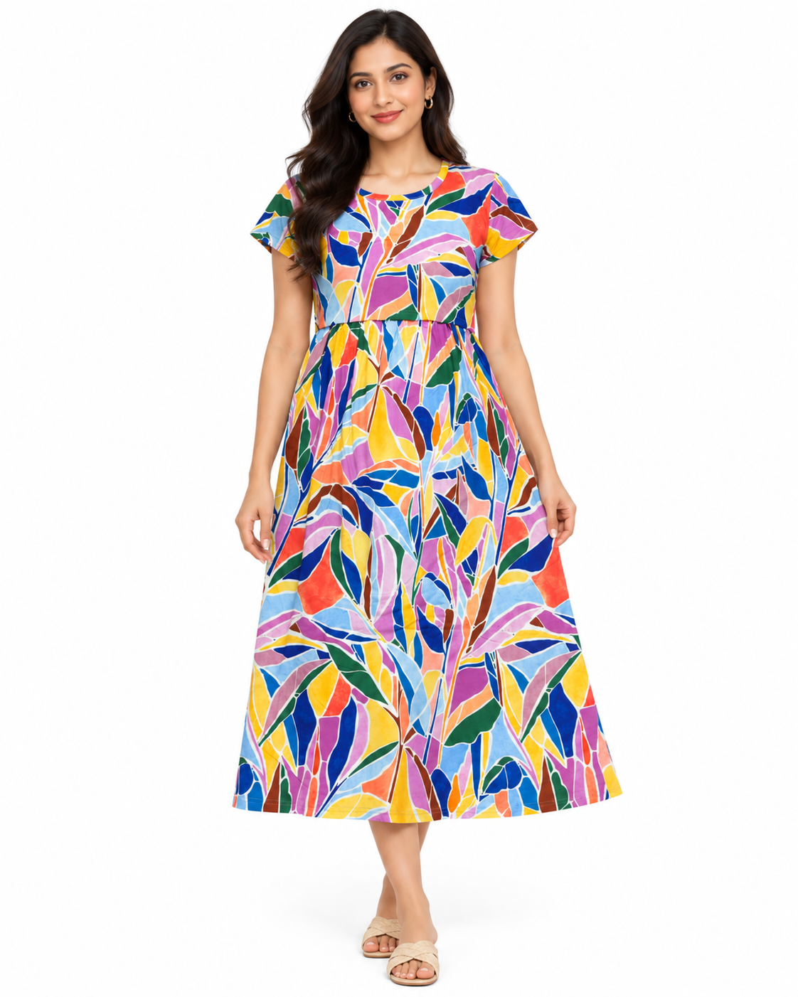 Rainbow Zipless Feeding Loungewear – Ankle Length