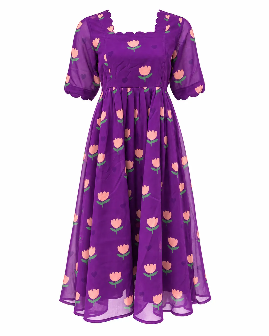 Royal Purple Georgette Feeding Maxi (invisible zips)