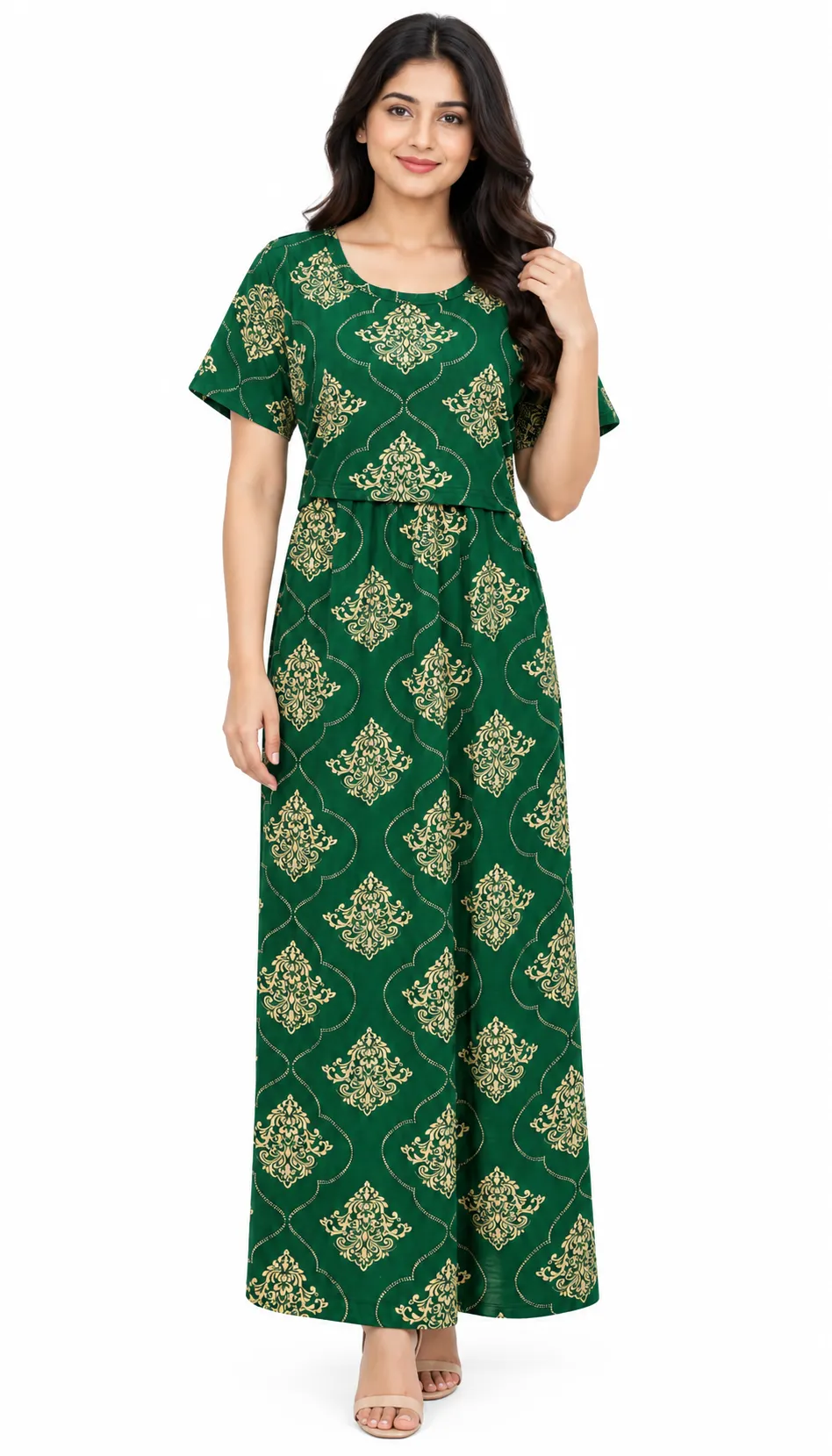 Wallpaper Zipless Feeding Loungewear – Full Length 51 Inches